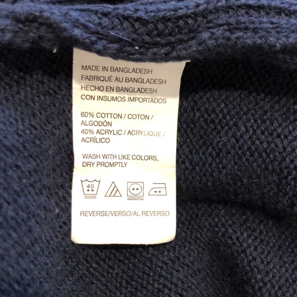 Navy blue zip neck Sweater - Picture 7 of 7